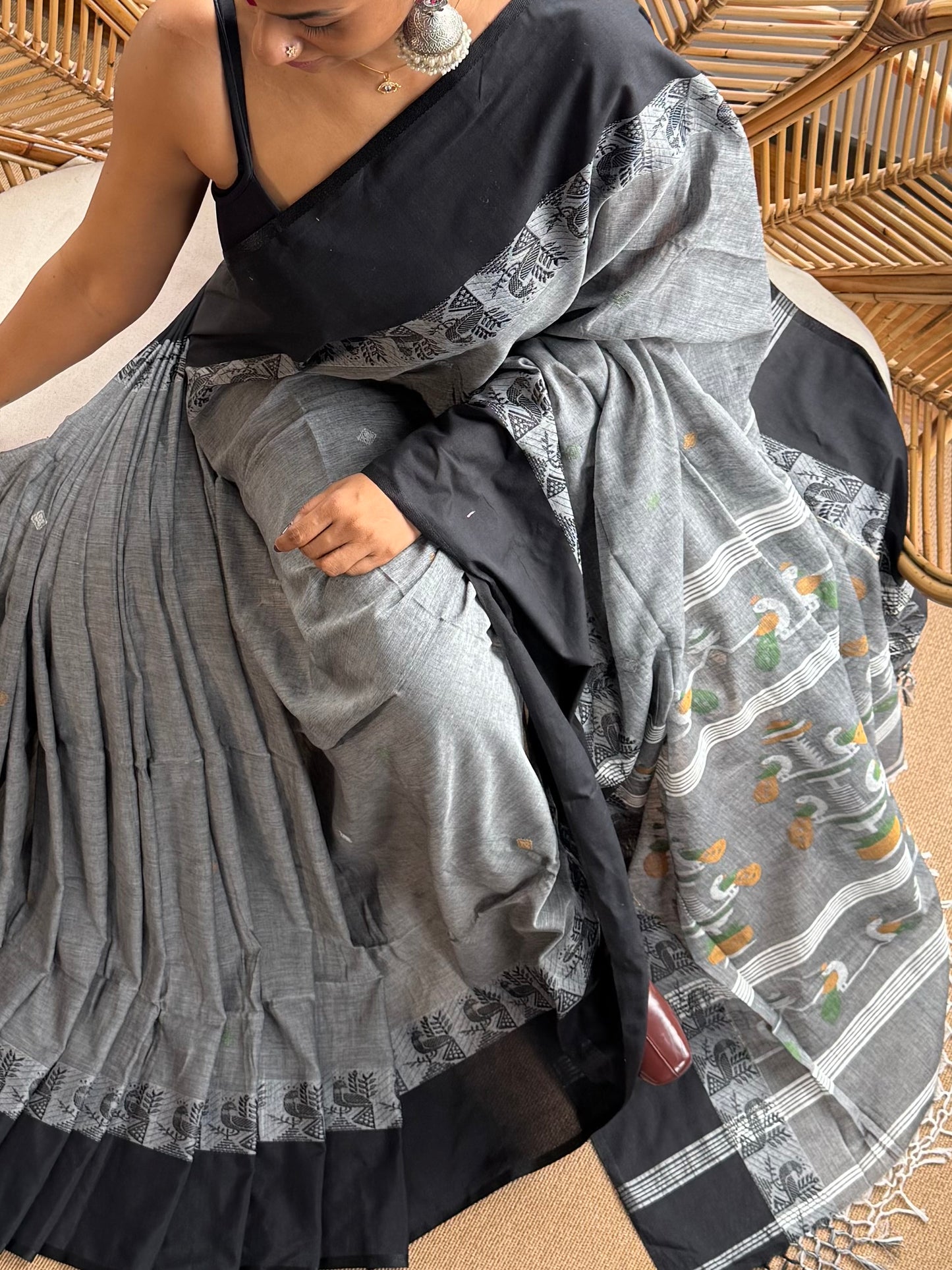 Bengal Loomz - soft  Khadi Cotton Saree