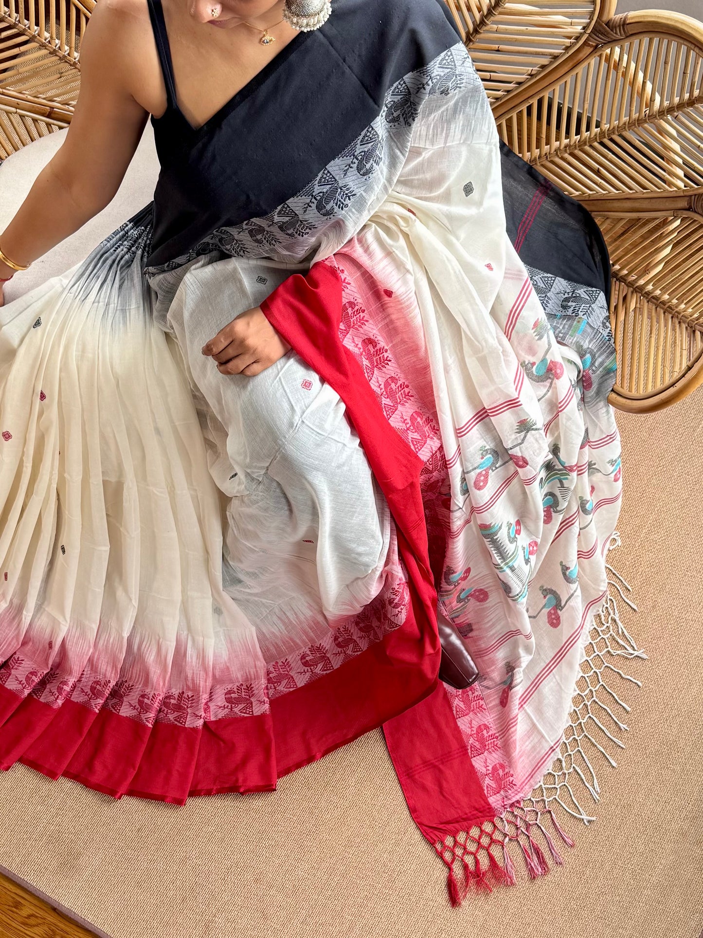 Bengal Loomz - soft  Khadi Cotton Saree