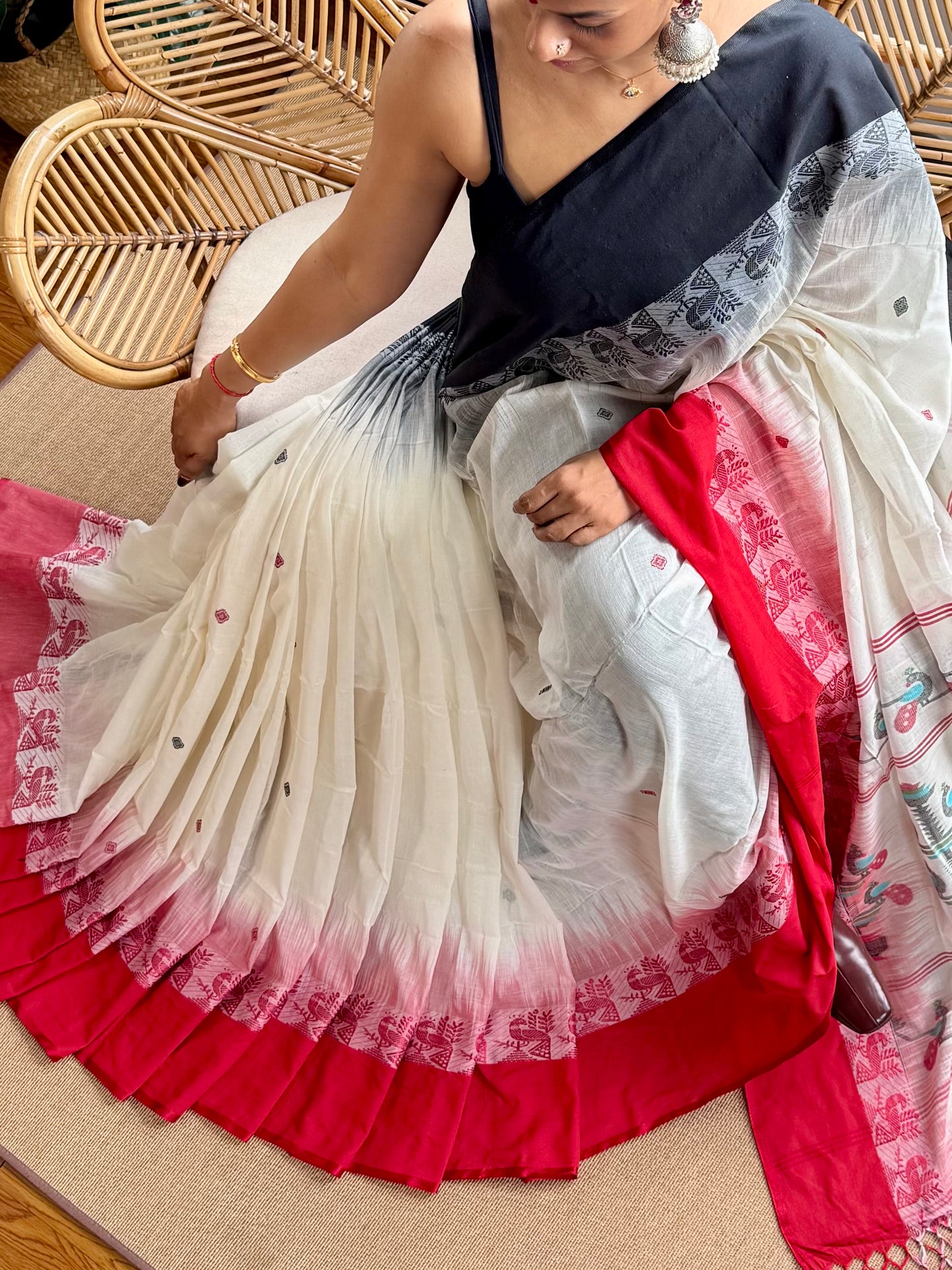 Bengal Loomz - soft  Khadi Cotton Saree