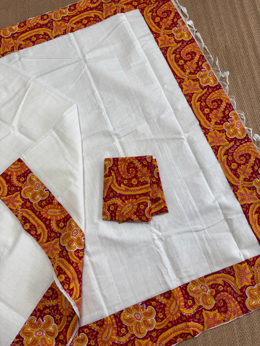 Pure Handloom Mangalagiri by cotton saree