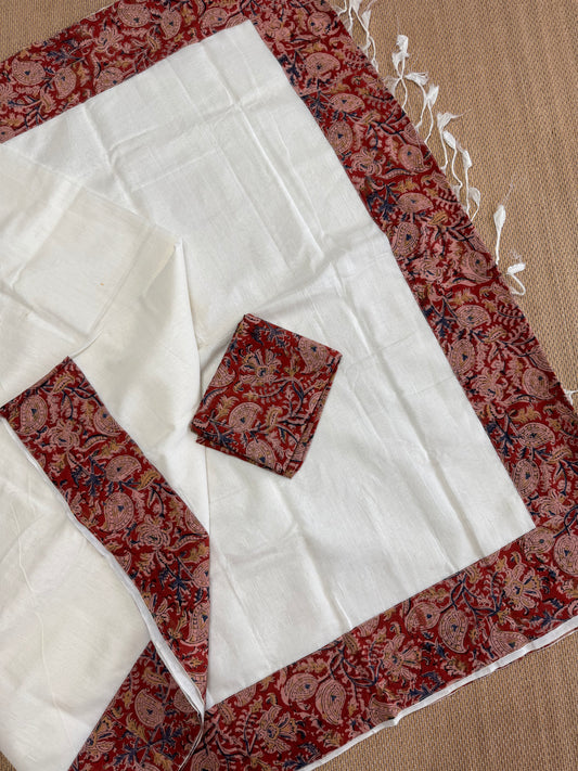 Pure Handloom Mangalagiri by cotton saree