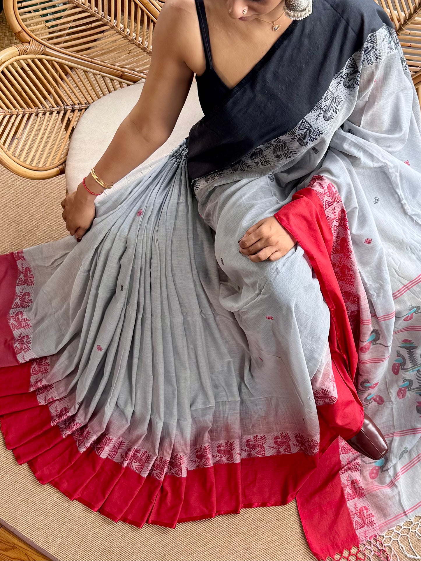 Bengal Loomz - soft  Khadi Cotton Saree