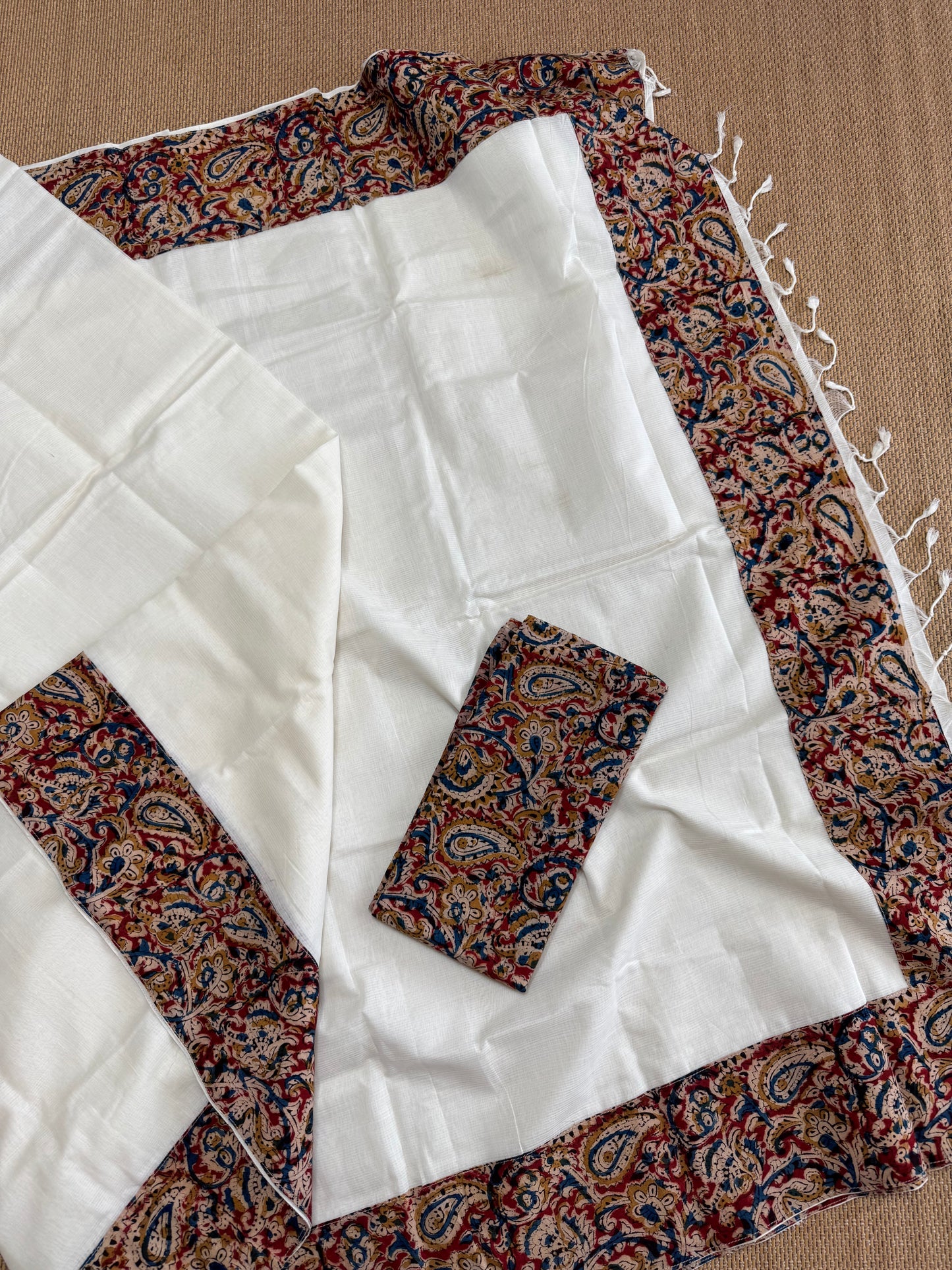 Pure Handloom Mangalagiri by cotton saree