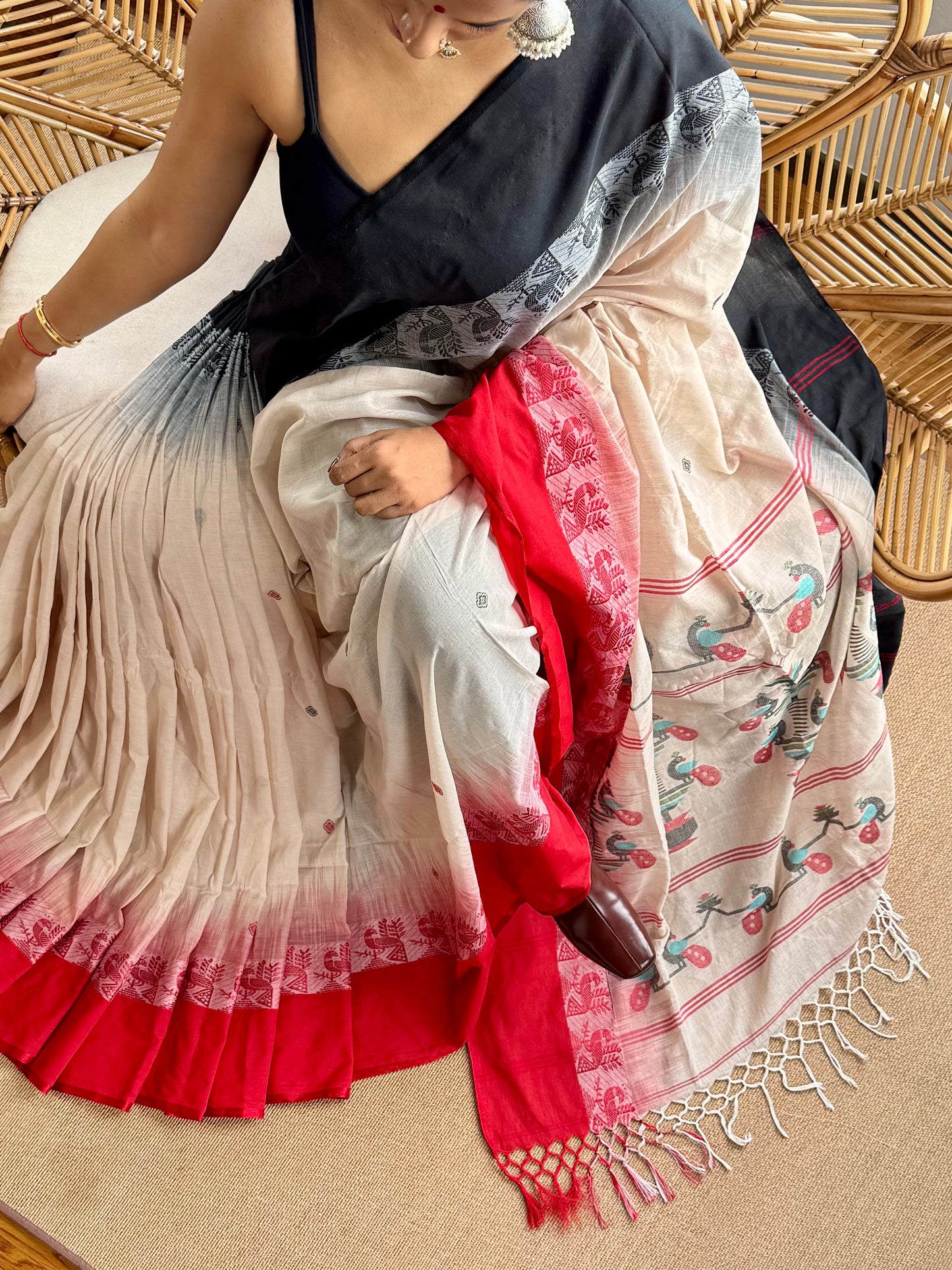 Bengal Loomz - soft  Khadi Cotton Saree