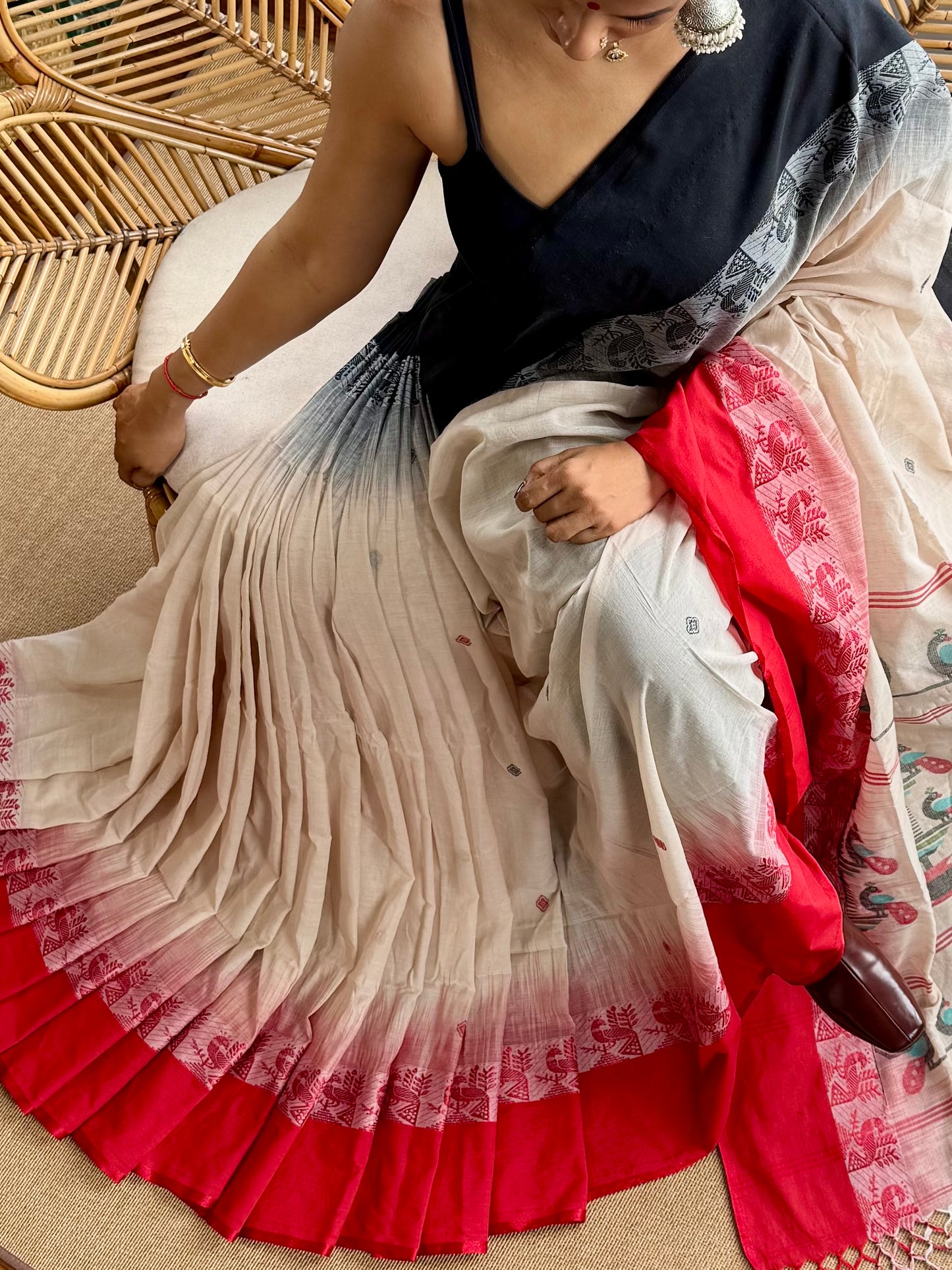 Bengal Loomz - soft  Khadi Cotton Saree