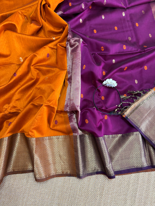 Pure Handloom Maheswar Silk Cotton Saree