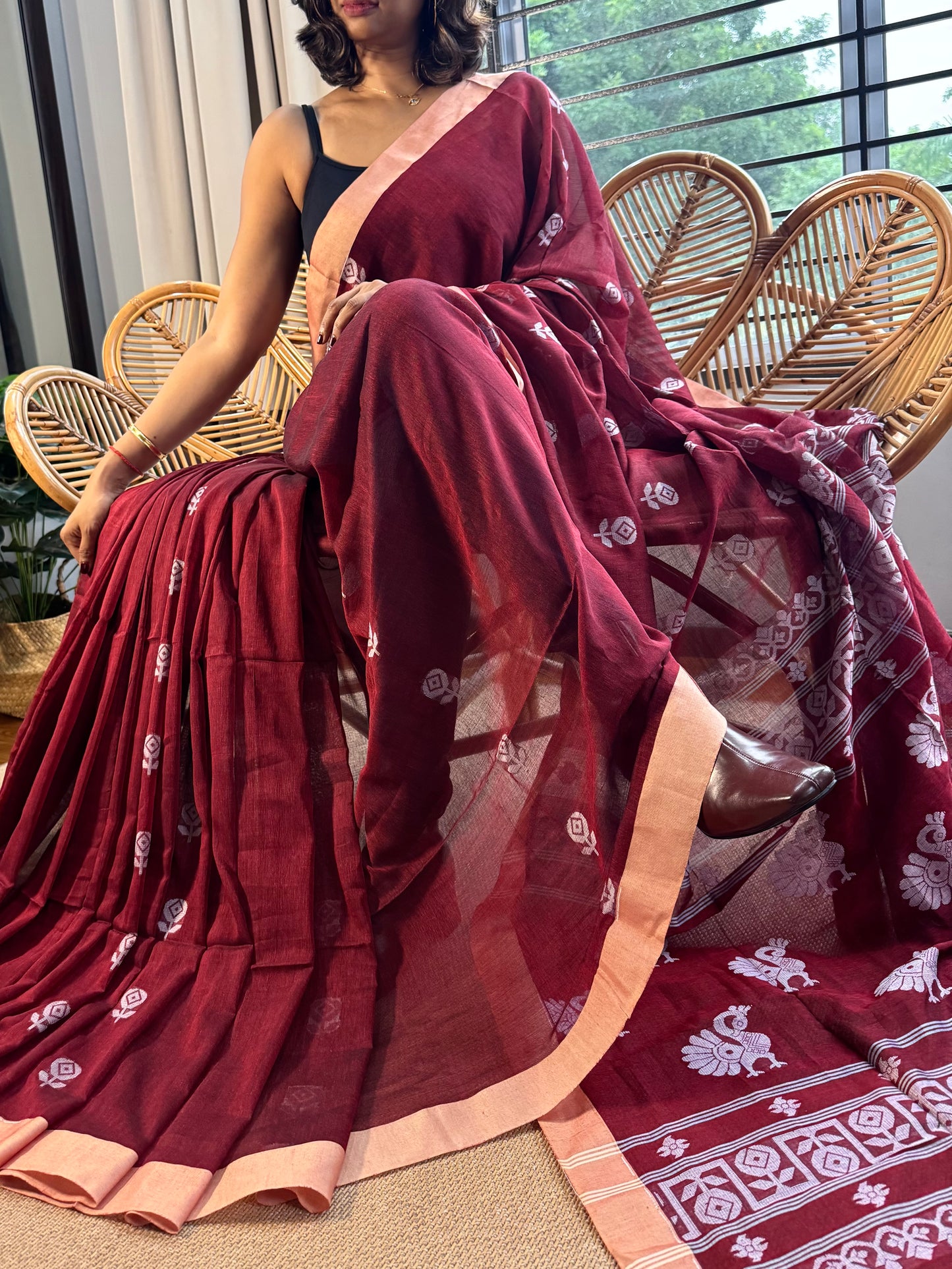 Bengal Loomz - soft  Khadi Cotton Saree