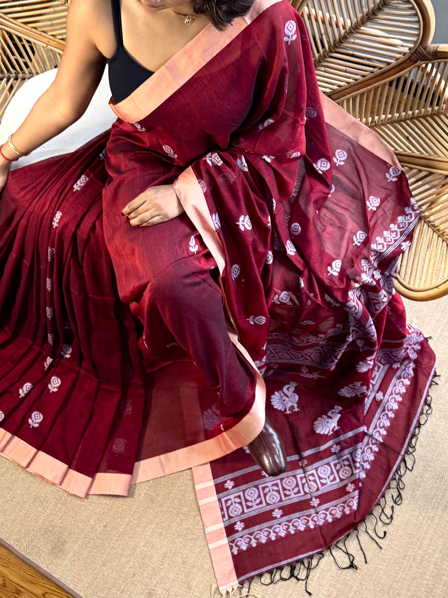 Bengal Loomz - soft  Khadi Cotton Saree