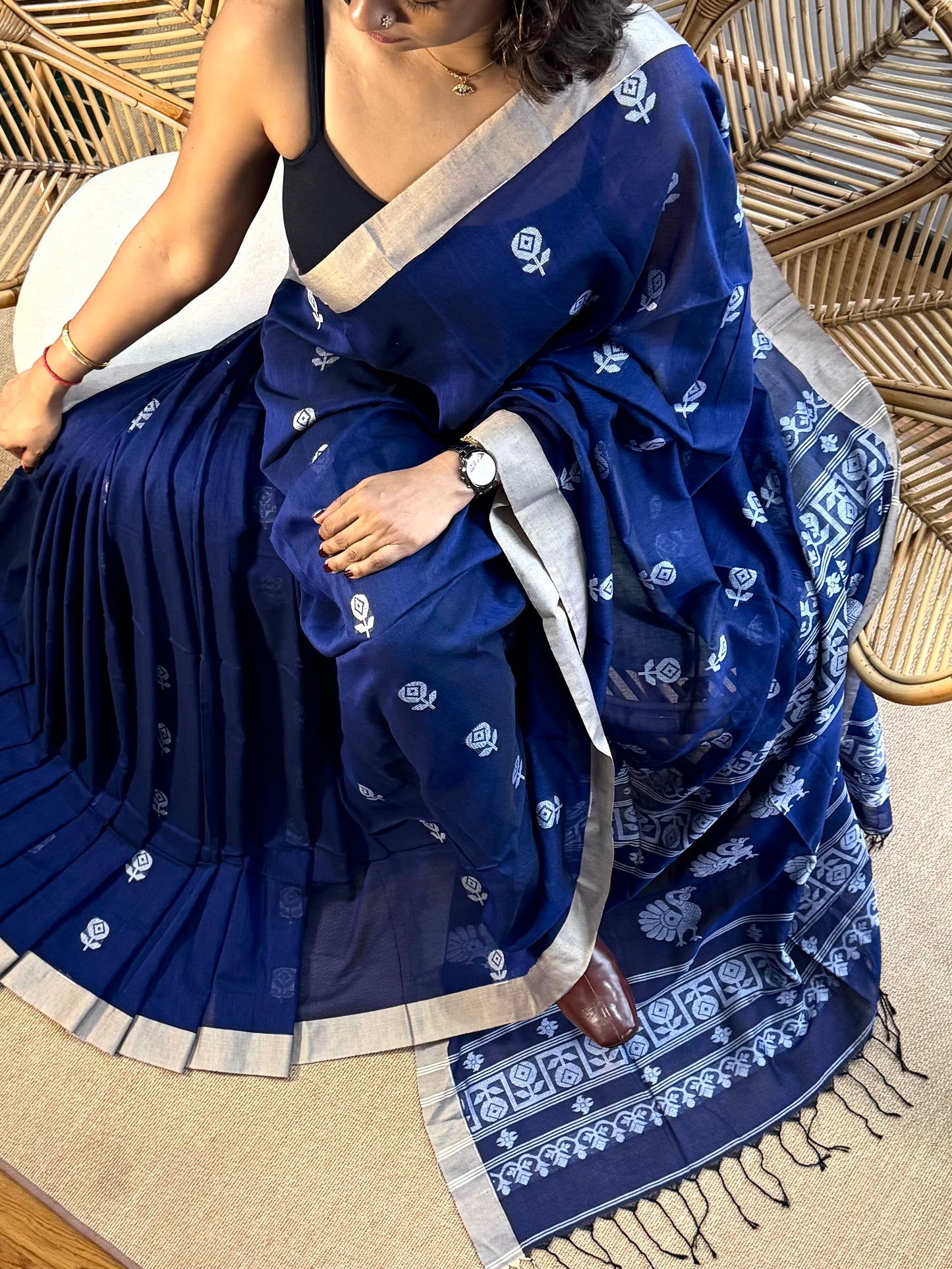 Bengal Loomz - soft  Khadi Cotton Saree