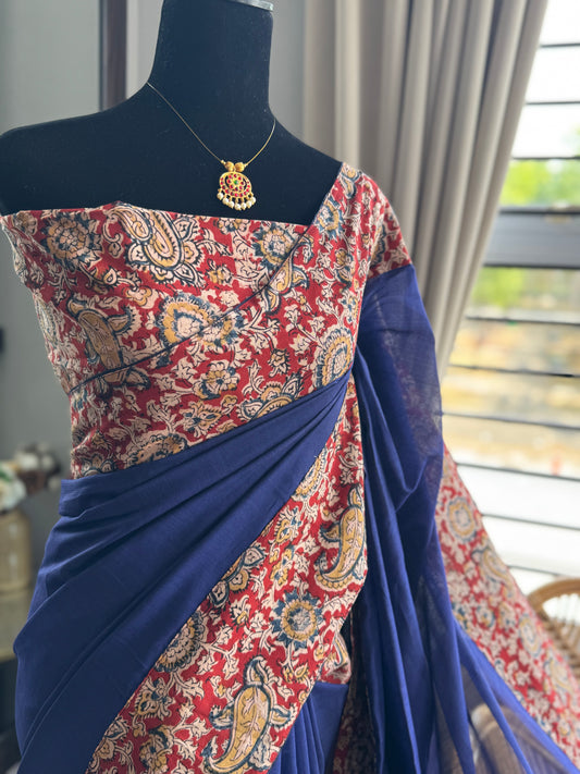 Pure Handloom Mangalagiri by cotton saree