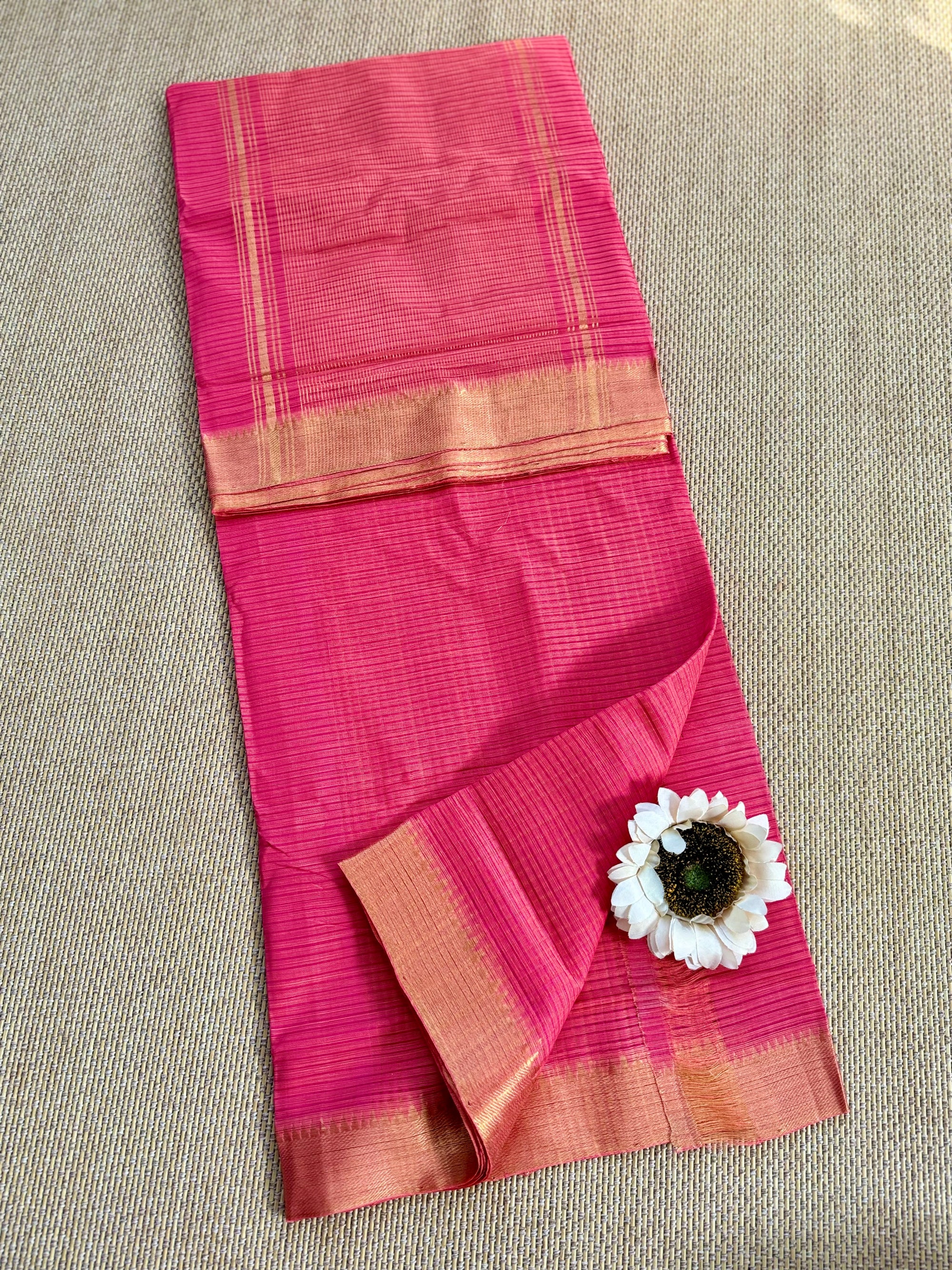 Handloom Mangalagiri missing checks Cotton Saree