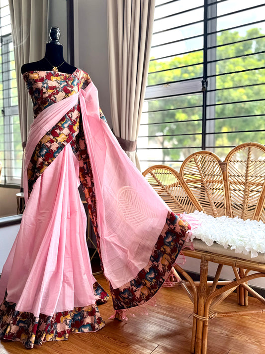 Pure Handloom Mangalagiri by cotton saree