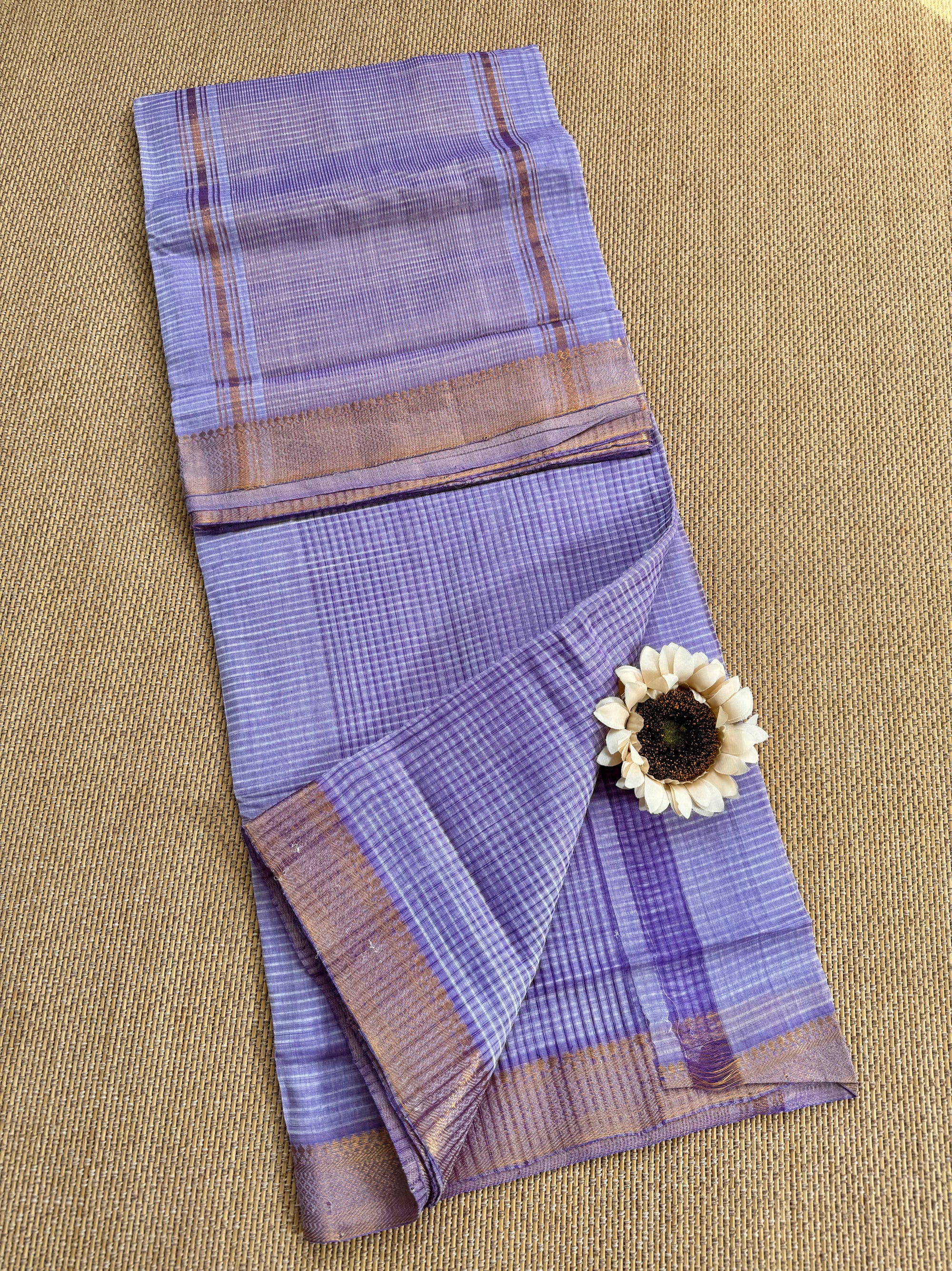 Handloom Mangalagiri missing checks Cotton Saree