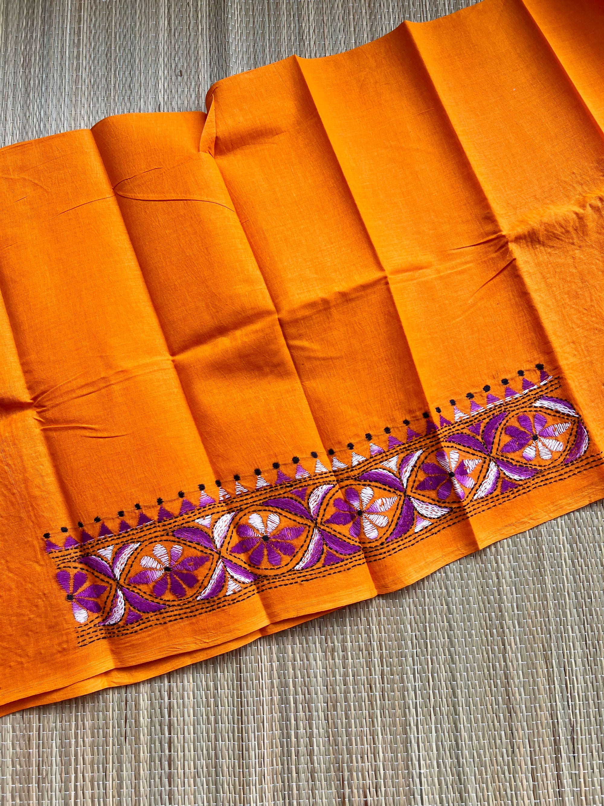 Kantha embroidered Saree Blouse
