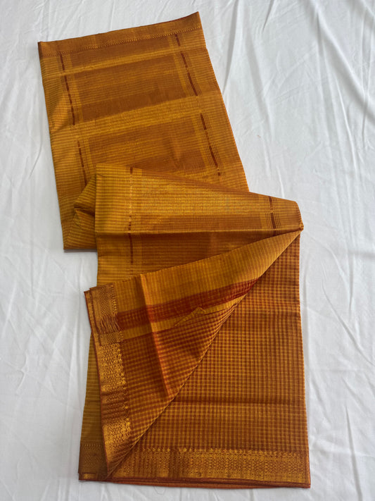 Handloom Mangalagiri missing checks Cotton