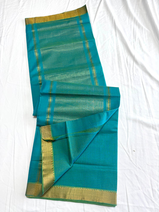 Handloom Mangalagiri missing checks Cotton