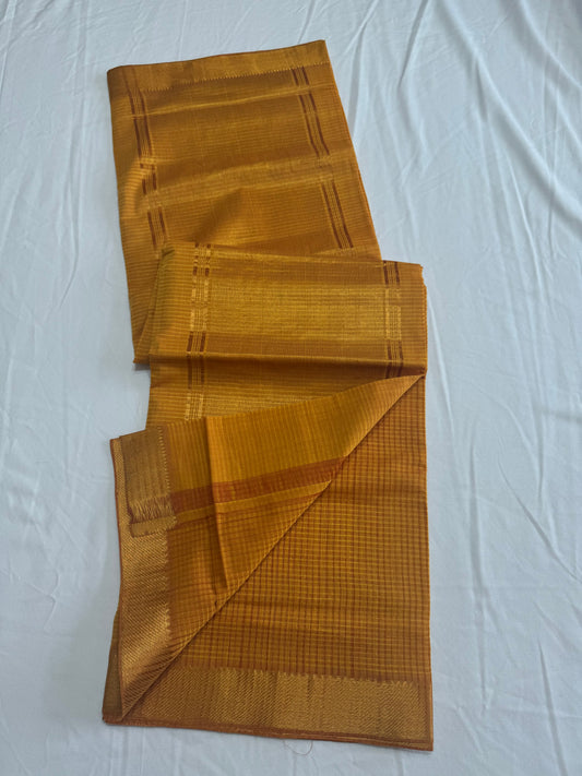 Handloom Mangalagiri missing checks Cotton