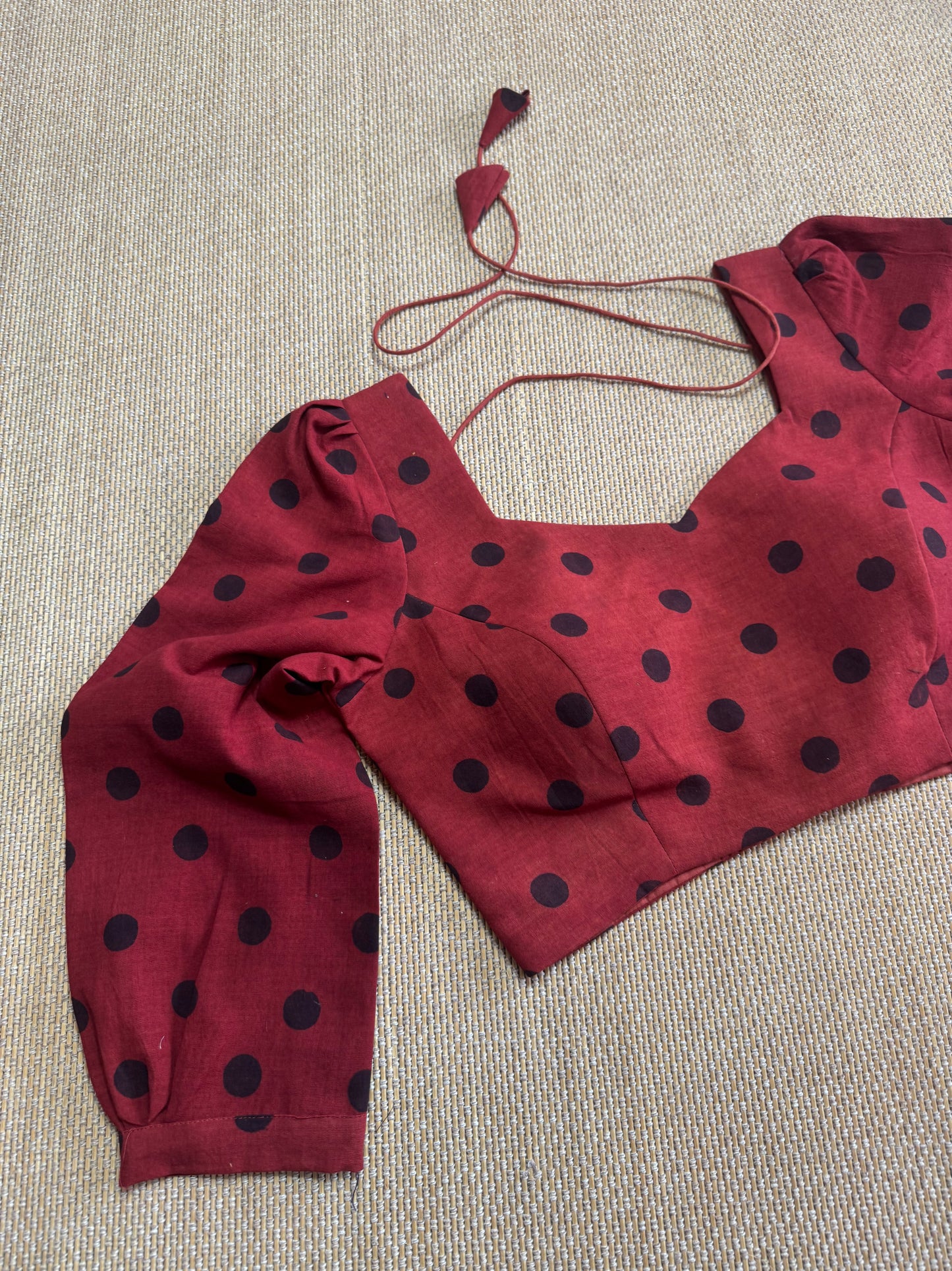 Polka dot ready made blouse