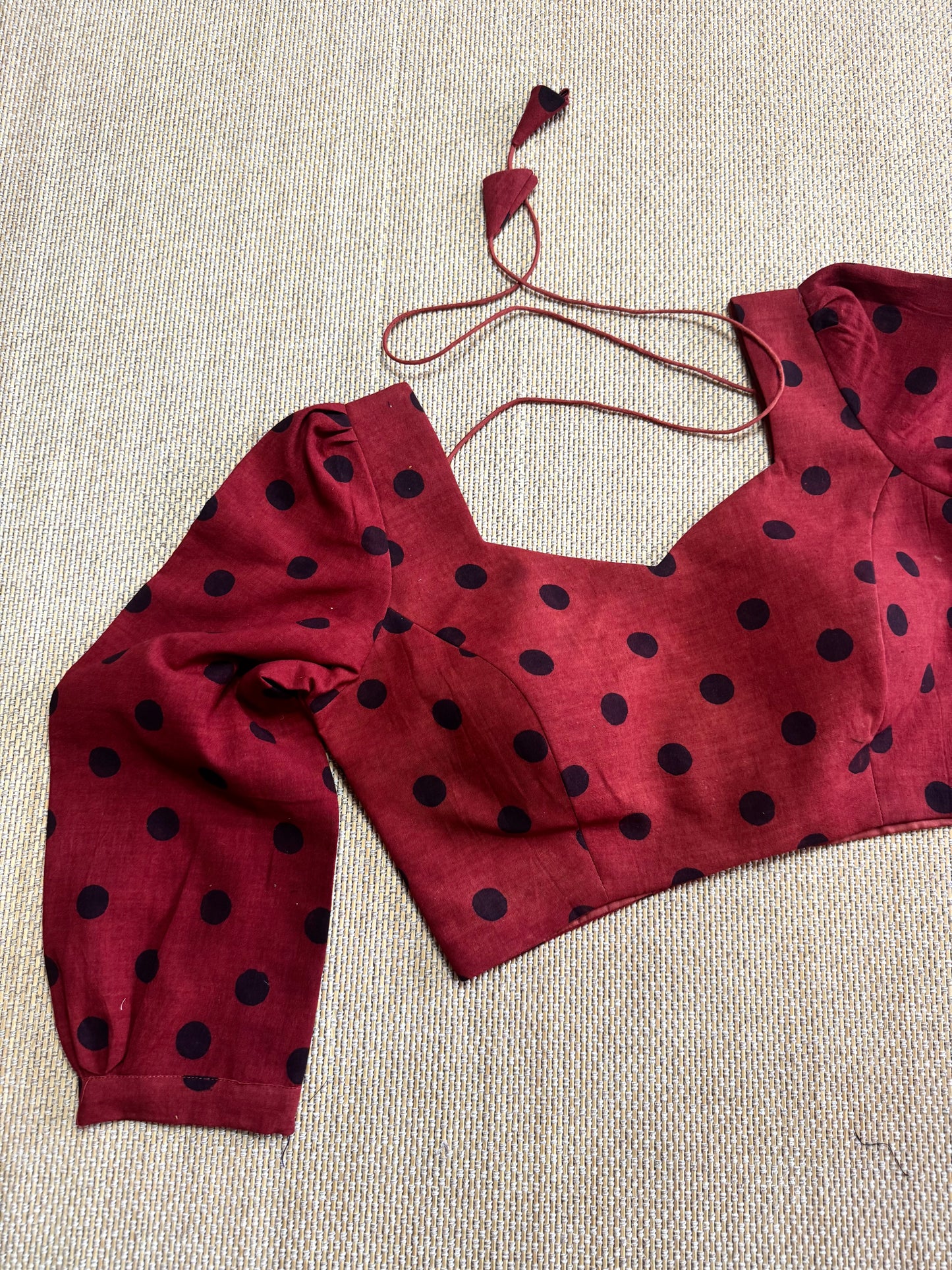 Polka dot ready made blouse