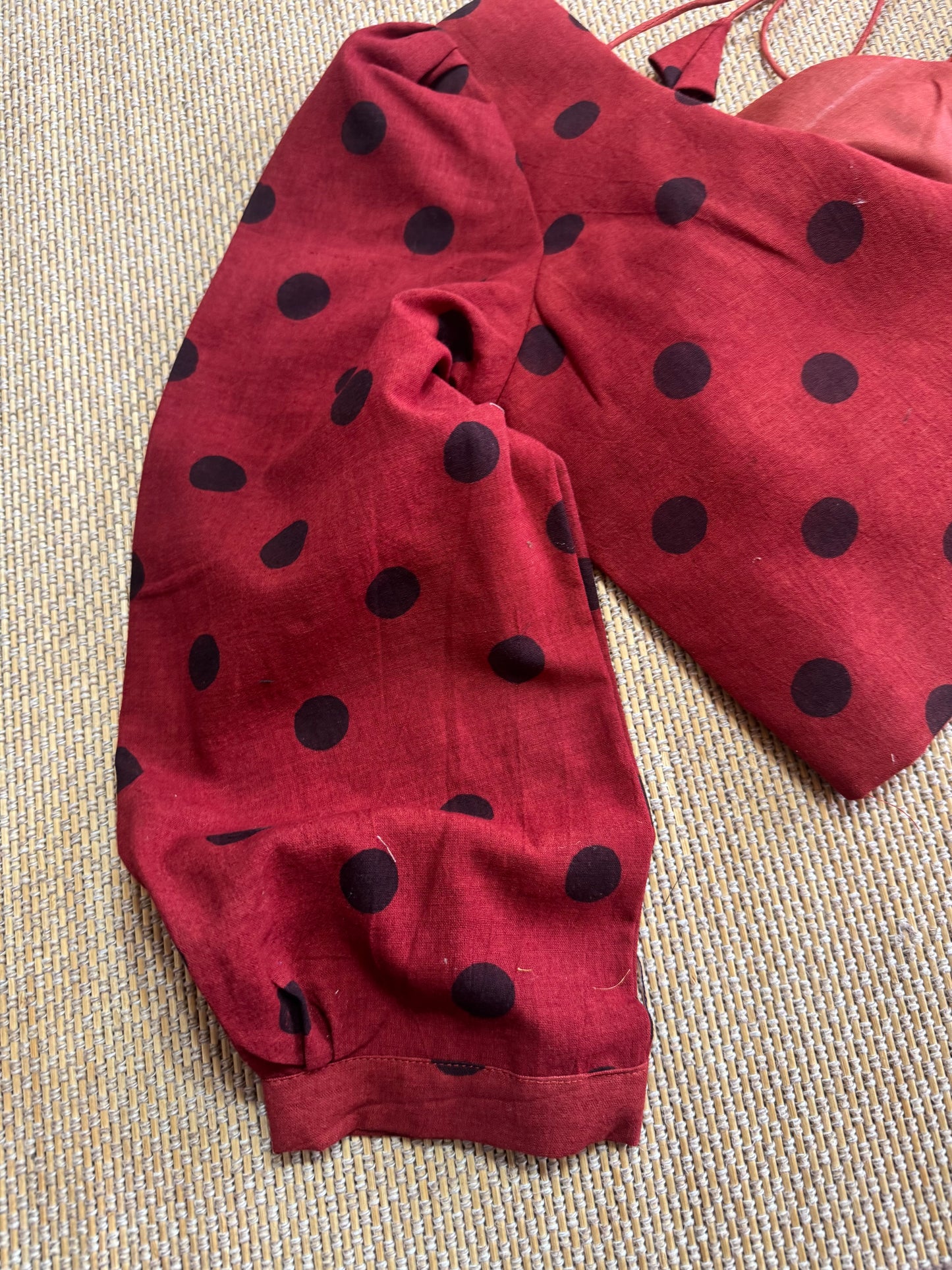 Polka dot ready made blouse