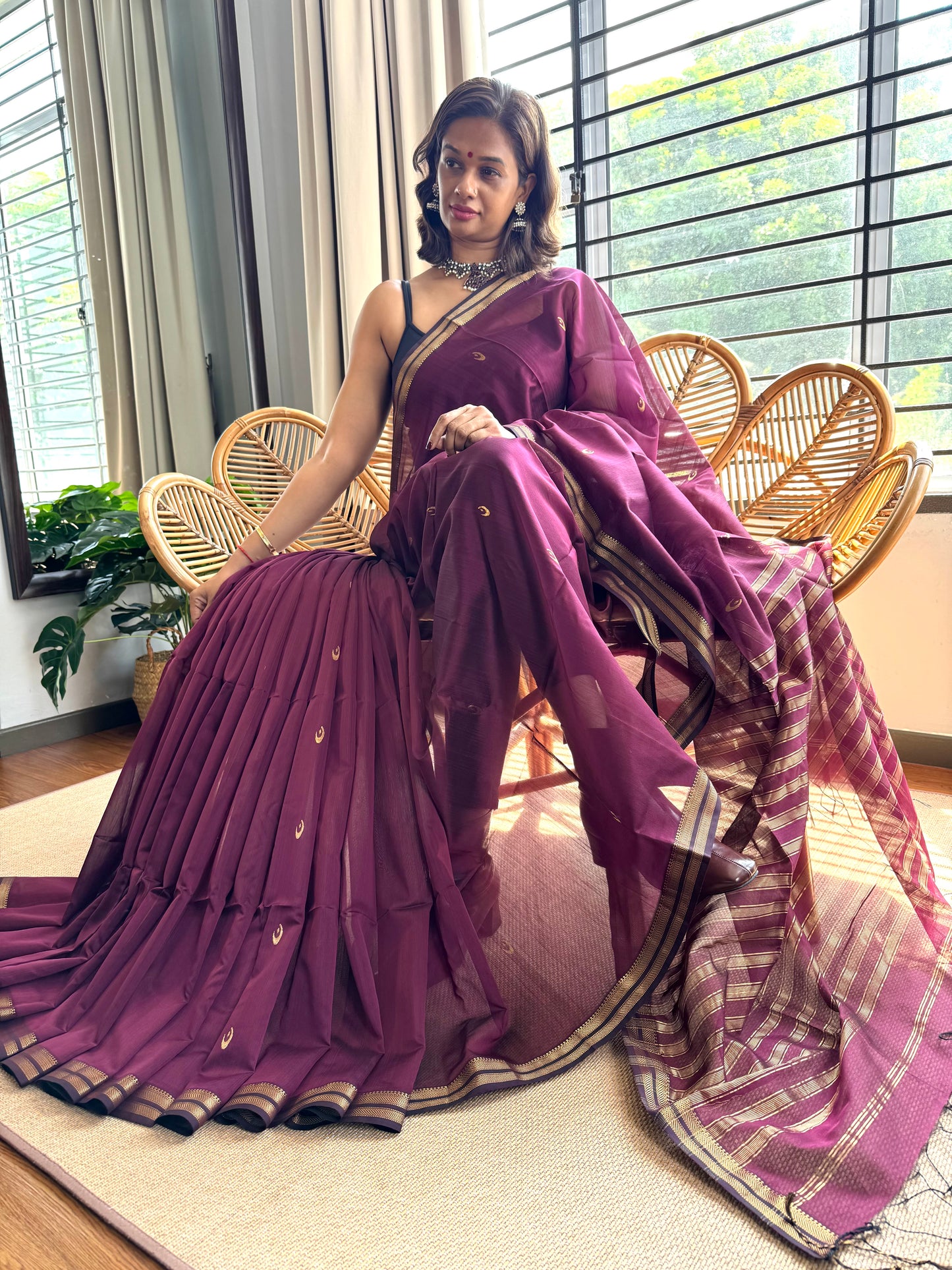Moon 🌖 Maheswar silk cotton saree