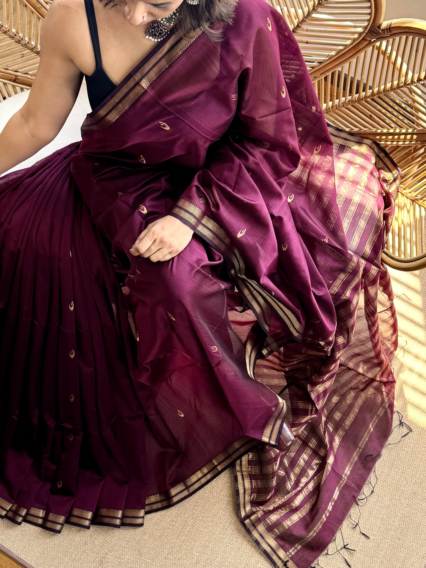 Moon 🌖 Maheswar silk cotton saree