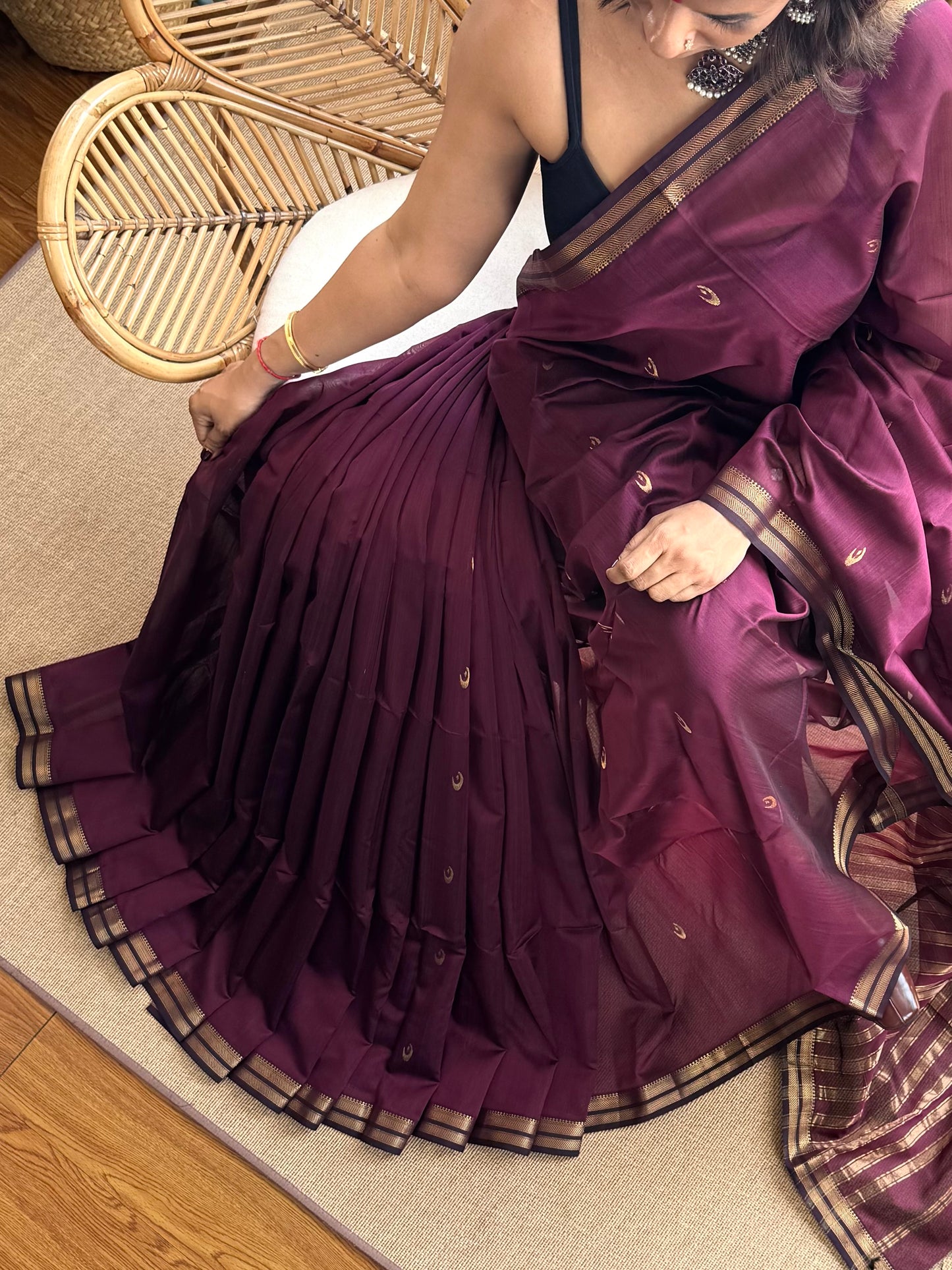 Moon 🌖 Maheswar silk cotton saree