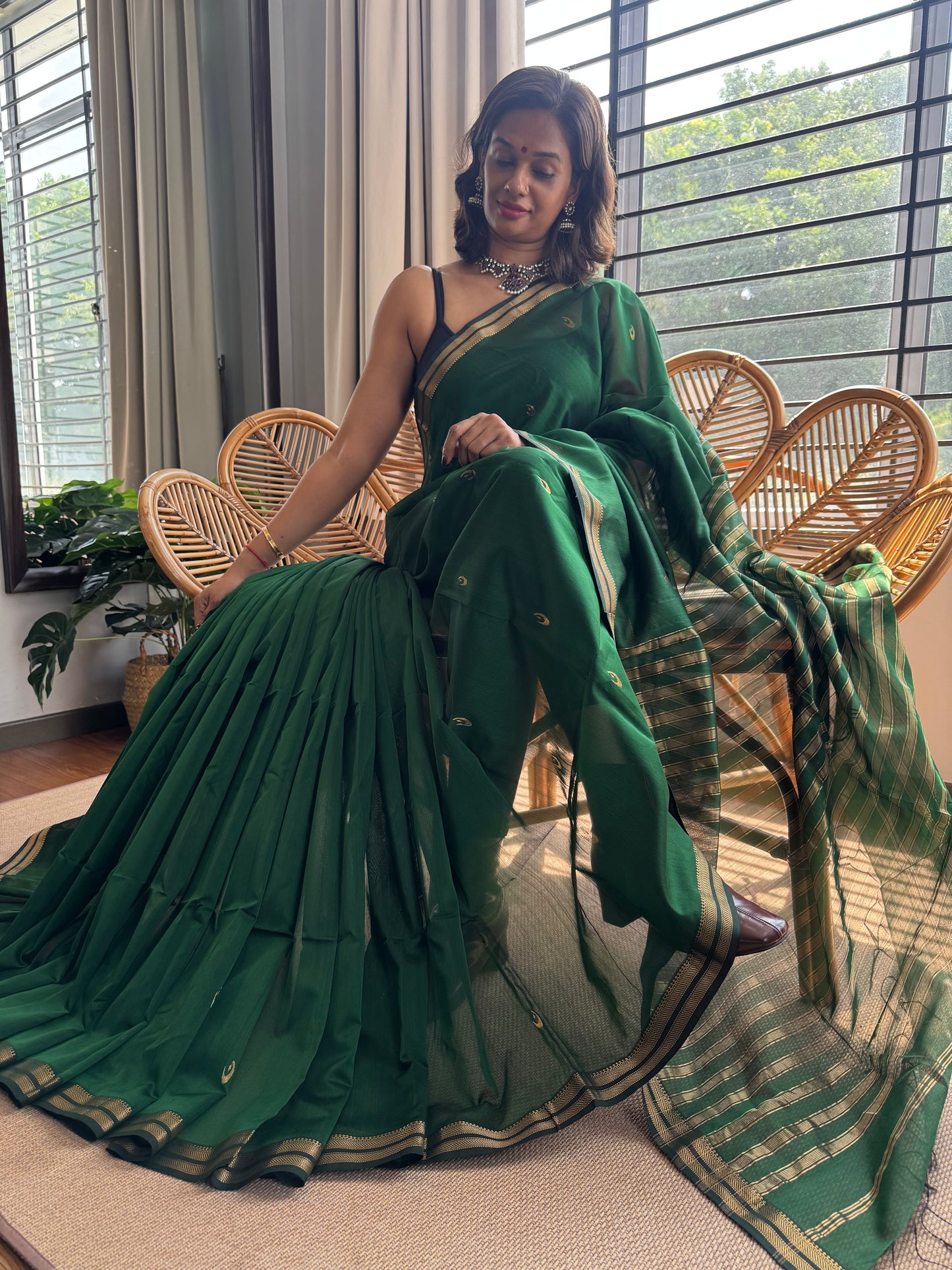 Moon 🌖 Maheswar silk cotton saree