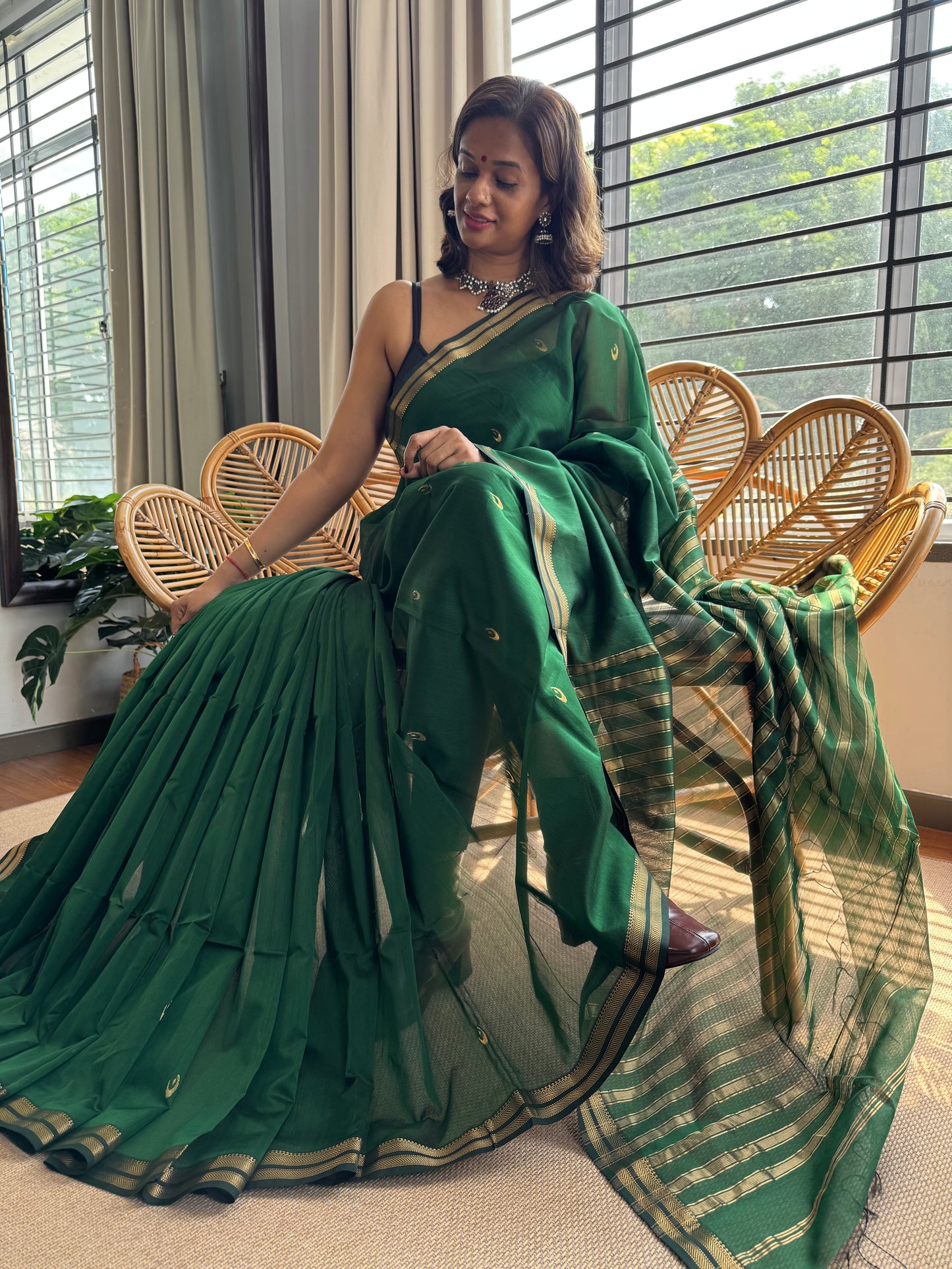 Moon 🌖 Maheswar silk cotton saree