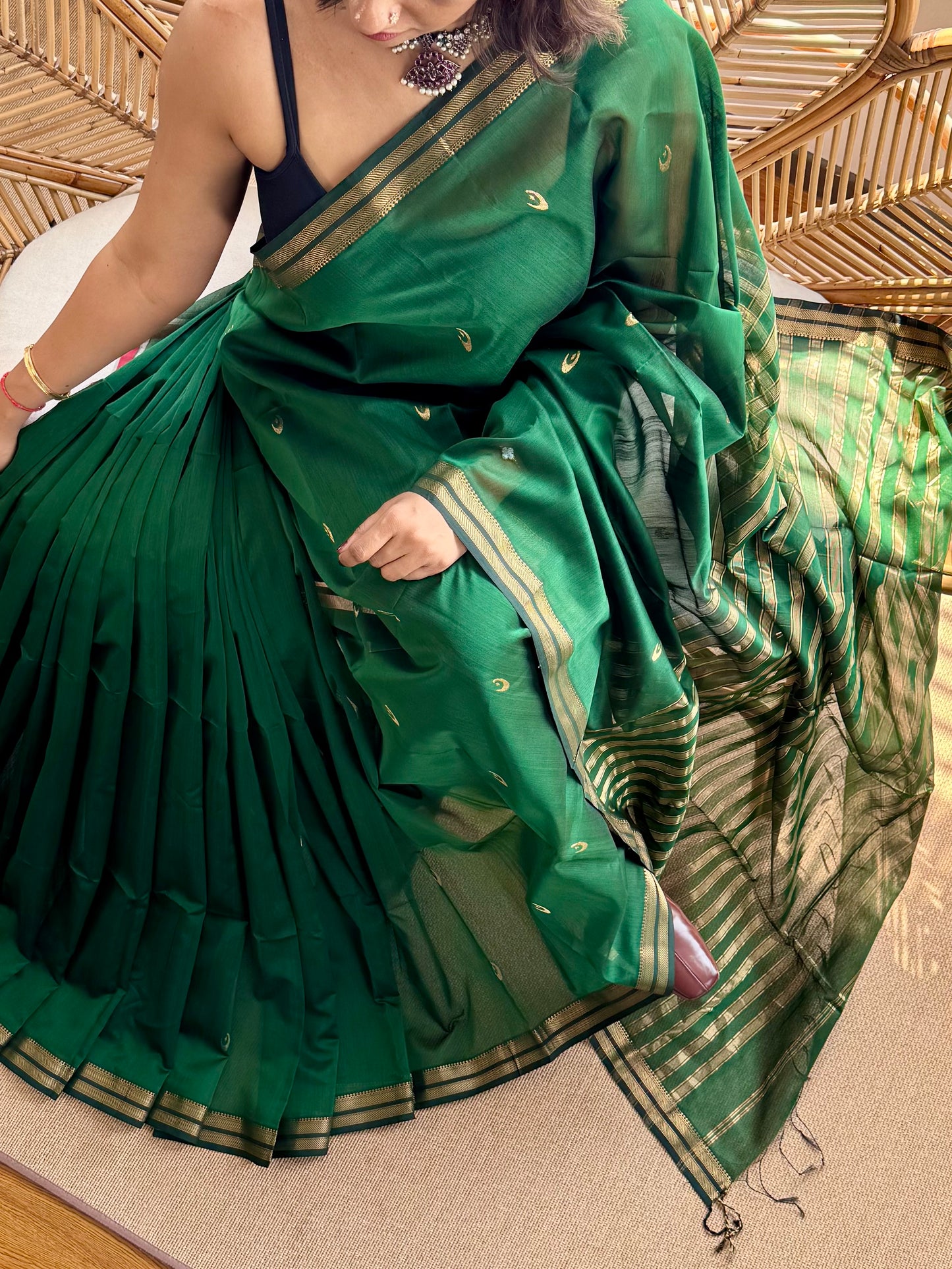 Moon 🌖 Maheswar silk cotton saree