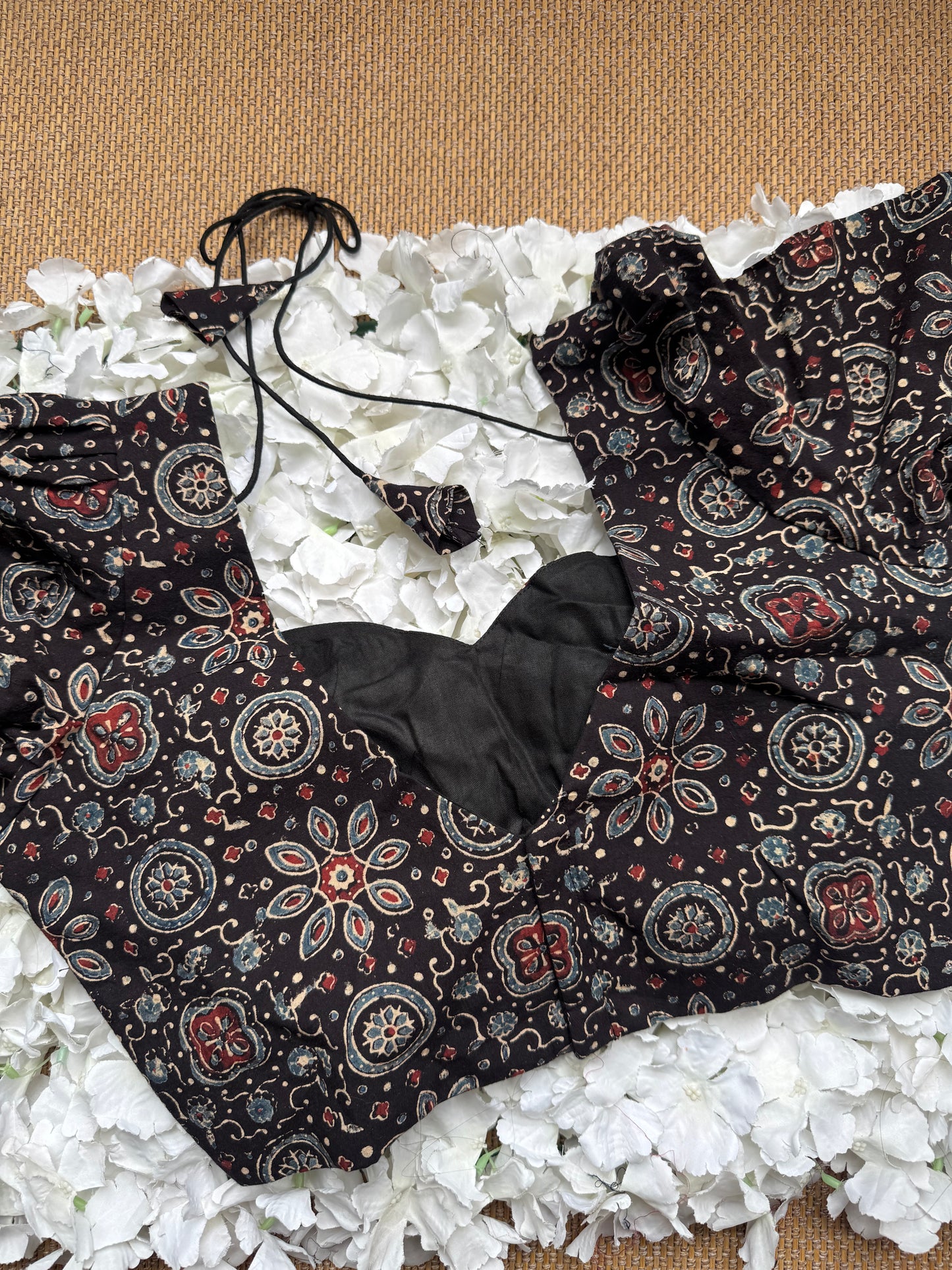 Ajrakh Saree Blouse