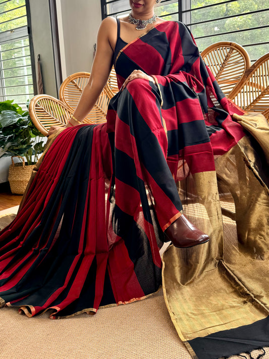 4 pedal loom Maheswar silk cotton saree