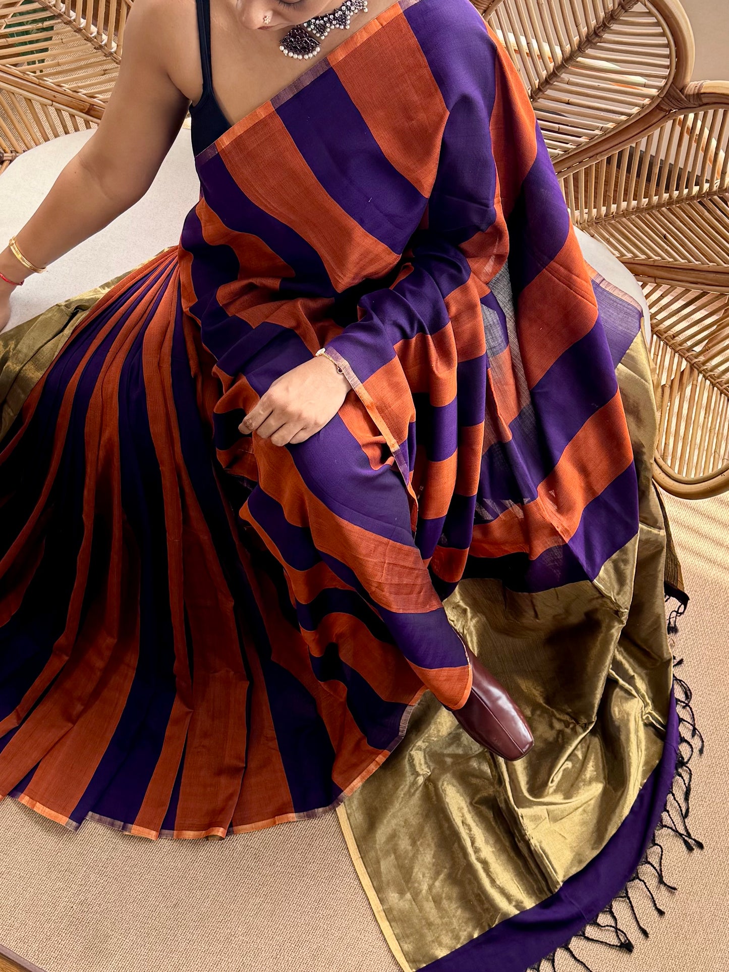 4 pedal loom Maheswar silk cotton saree