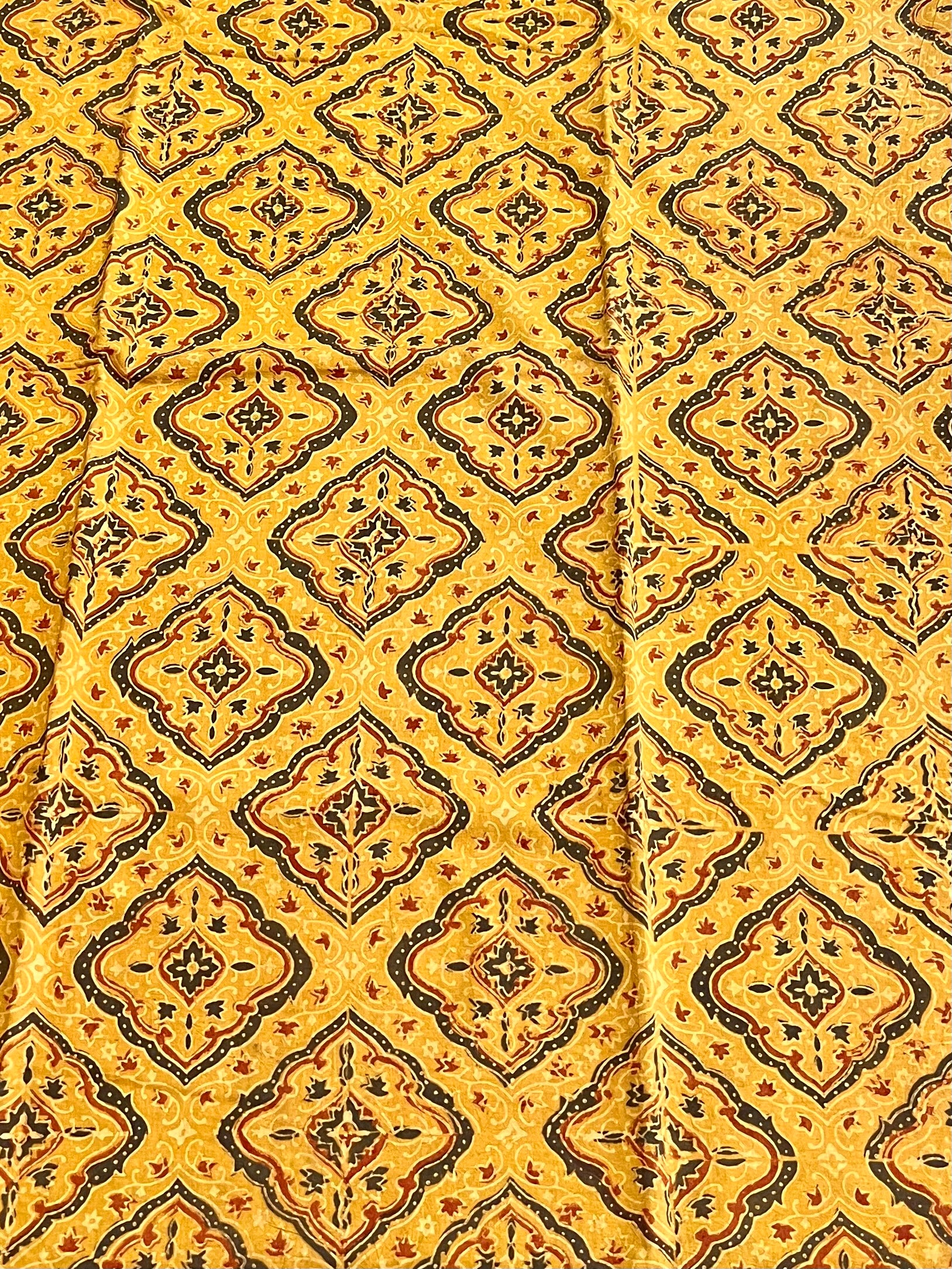 Ajrakh cotton fabrics ( base colour yellow )